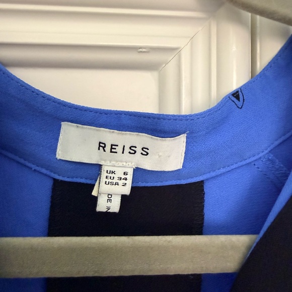 Reiss Cobalt Blue Floral Blouse - Picture 2 of 3